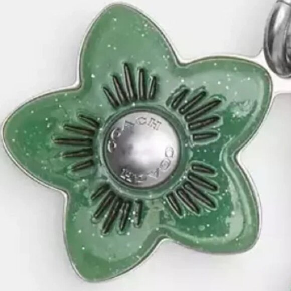 NEW Coach Wildflower Cluster Bag Charm Keychain, New In Coach Packaging - Picture 4 of 6
